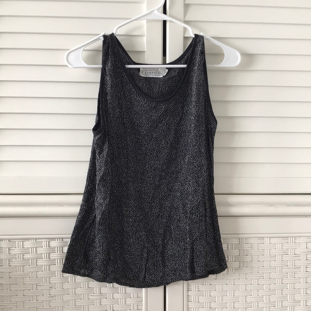 Componix Polka Dot Black Tank Top Medium